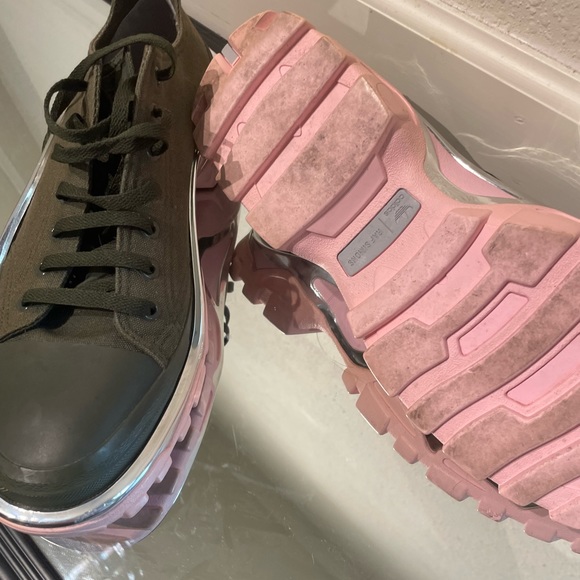 Raf Simons Green and Pink adidas Originals Edition RS Detroit Runner Sneakers - Picture 10 of 16